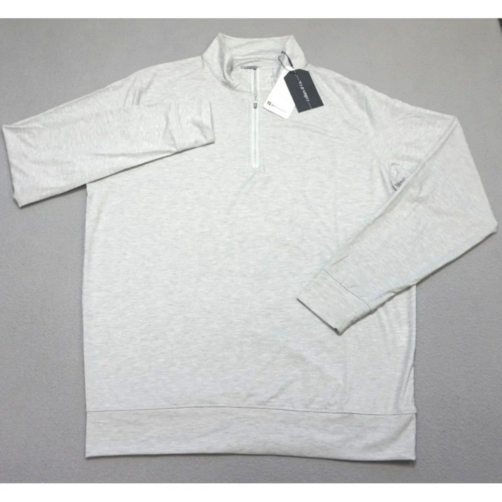 COLLARS & CO Dri Release Performance 1/4 Zip Pullover Mens Medium Gray NWT
